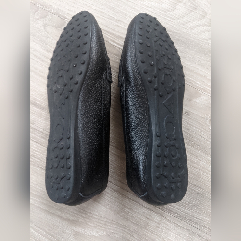 COACH Women’s Black Leather Penny Loafers - Picture 8 of 9